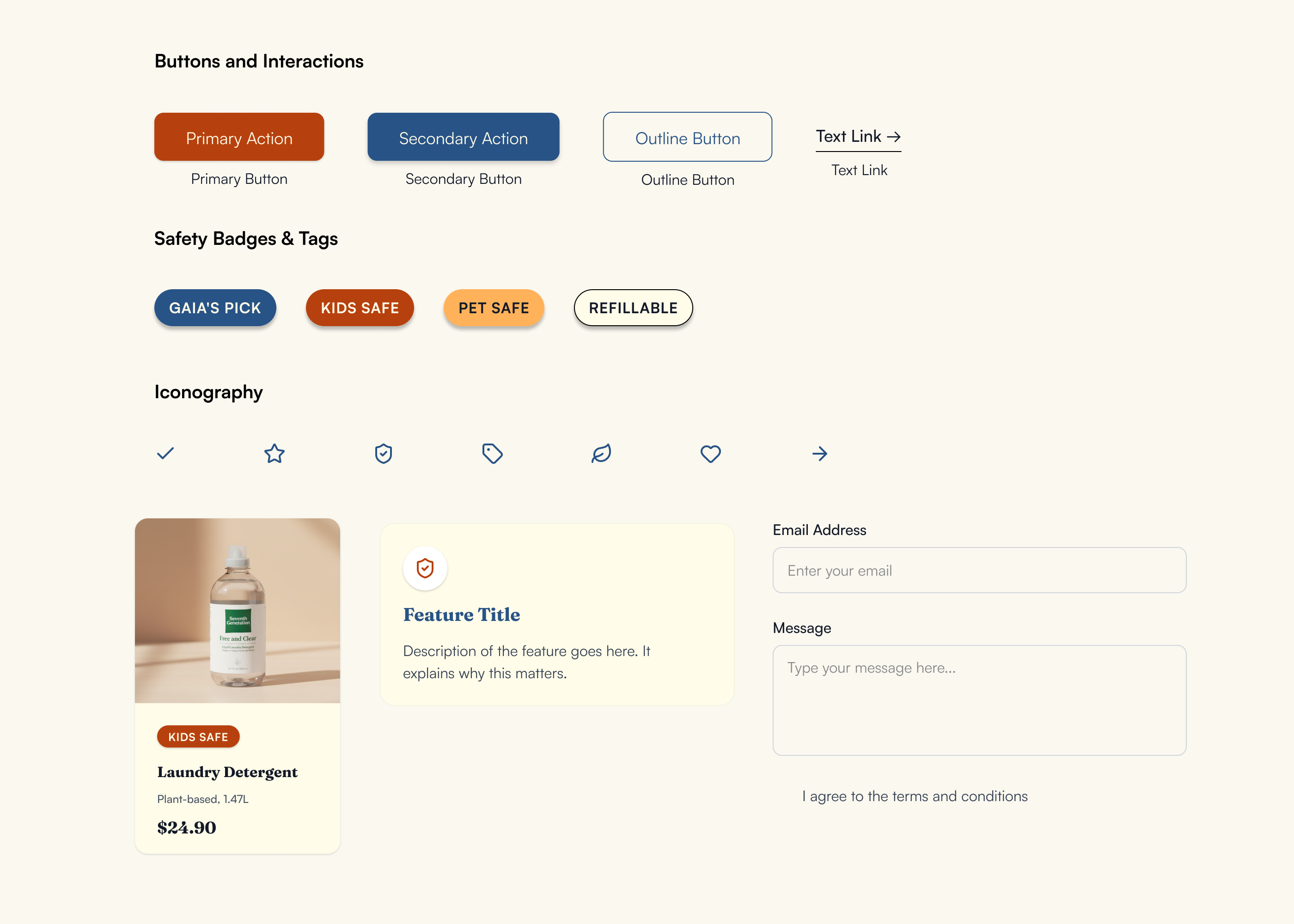Core Components - Buttons, badges, iconography, and UI elements